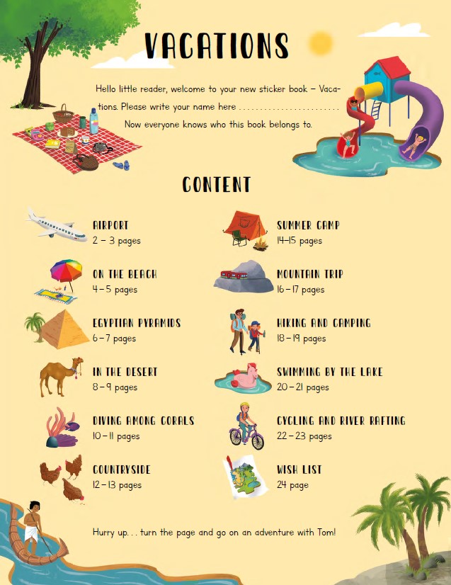 Vacations. Deluxe Sticker Book