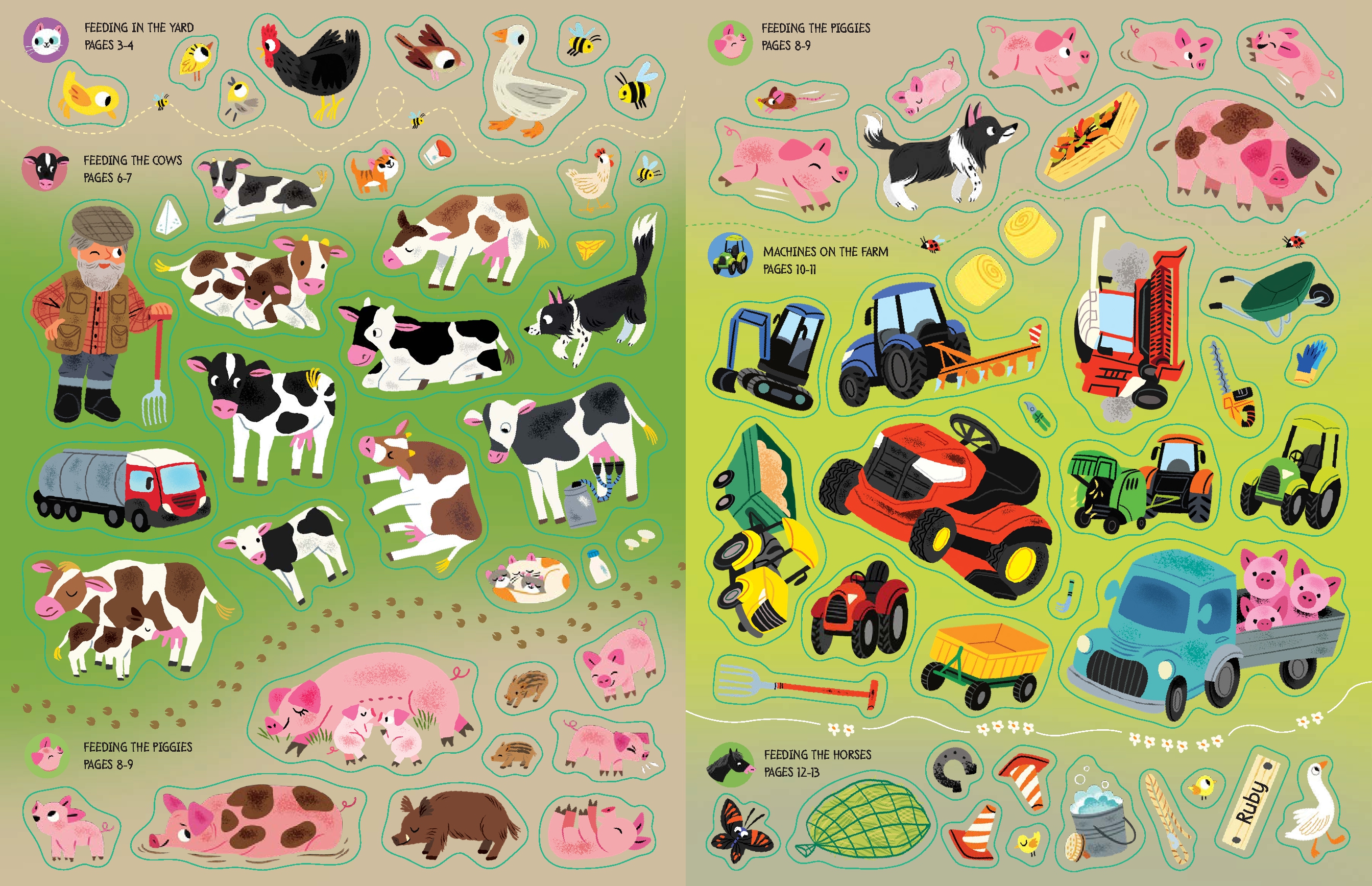 Deluxe Sticker Book: On the Farm