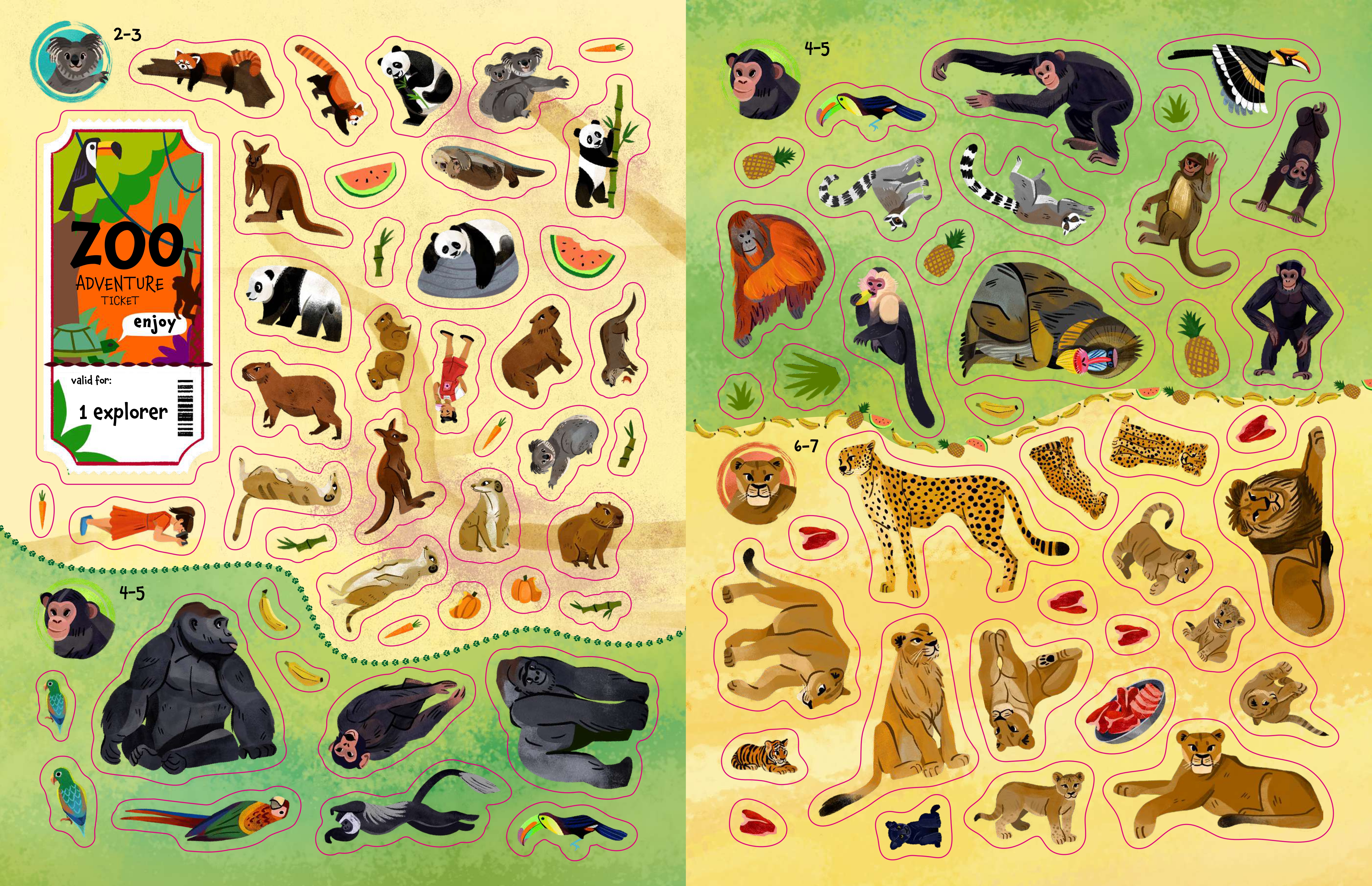 Deluxe Sticker Book: Fun at the Zoo
