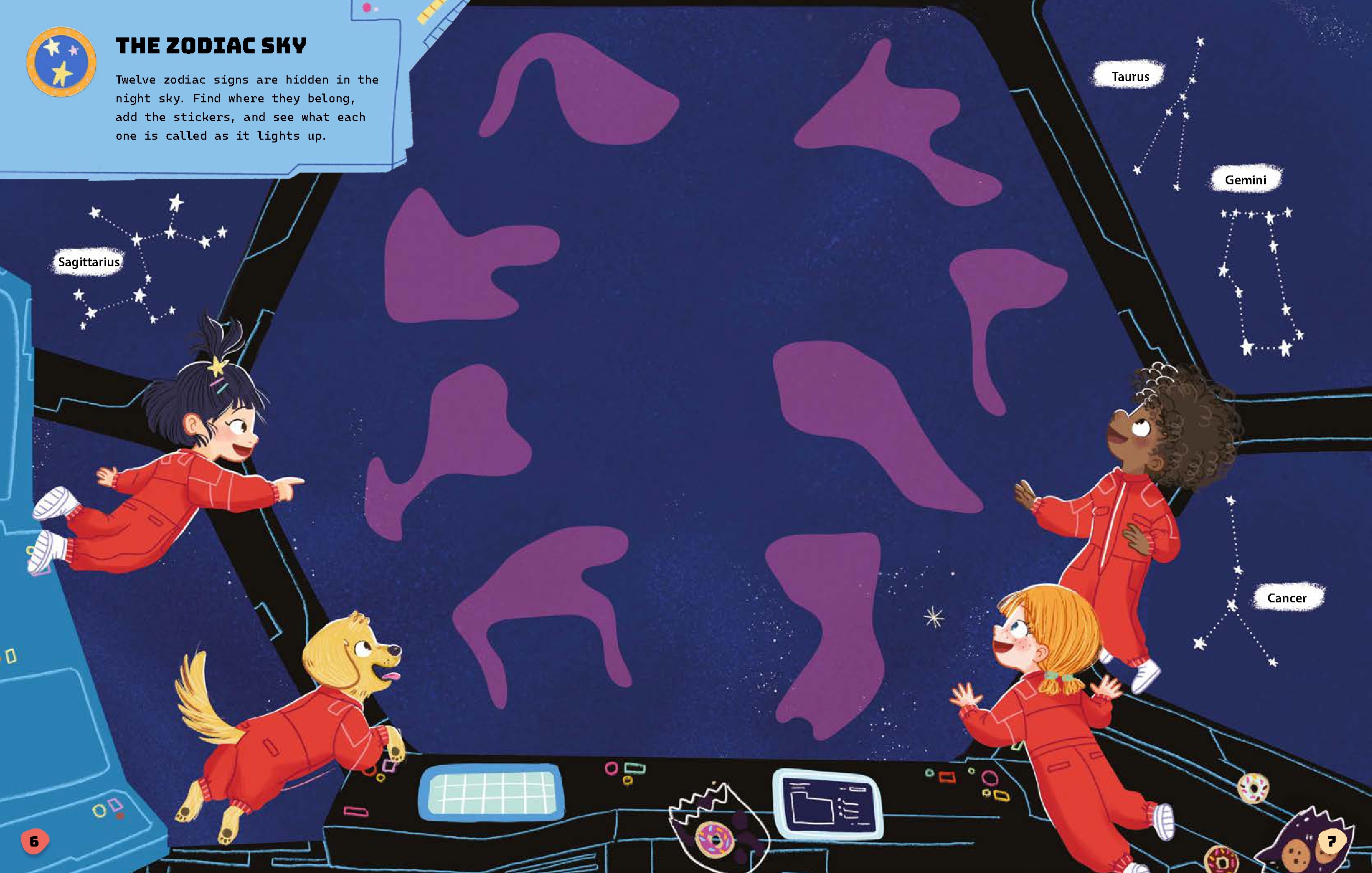 Glow-in-the-Dark Sticker Activity Book: Exploring Space