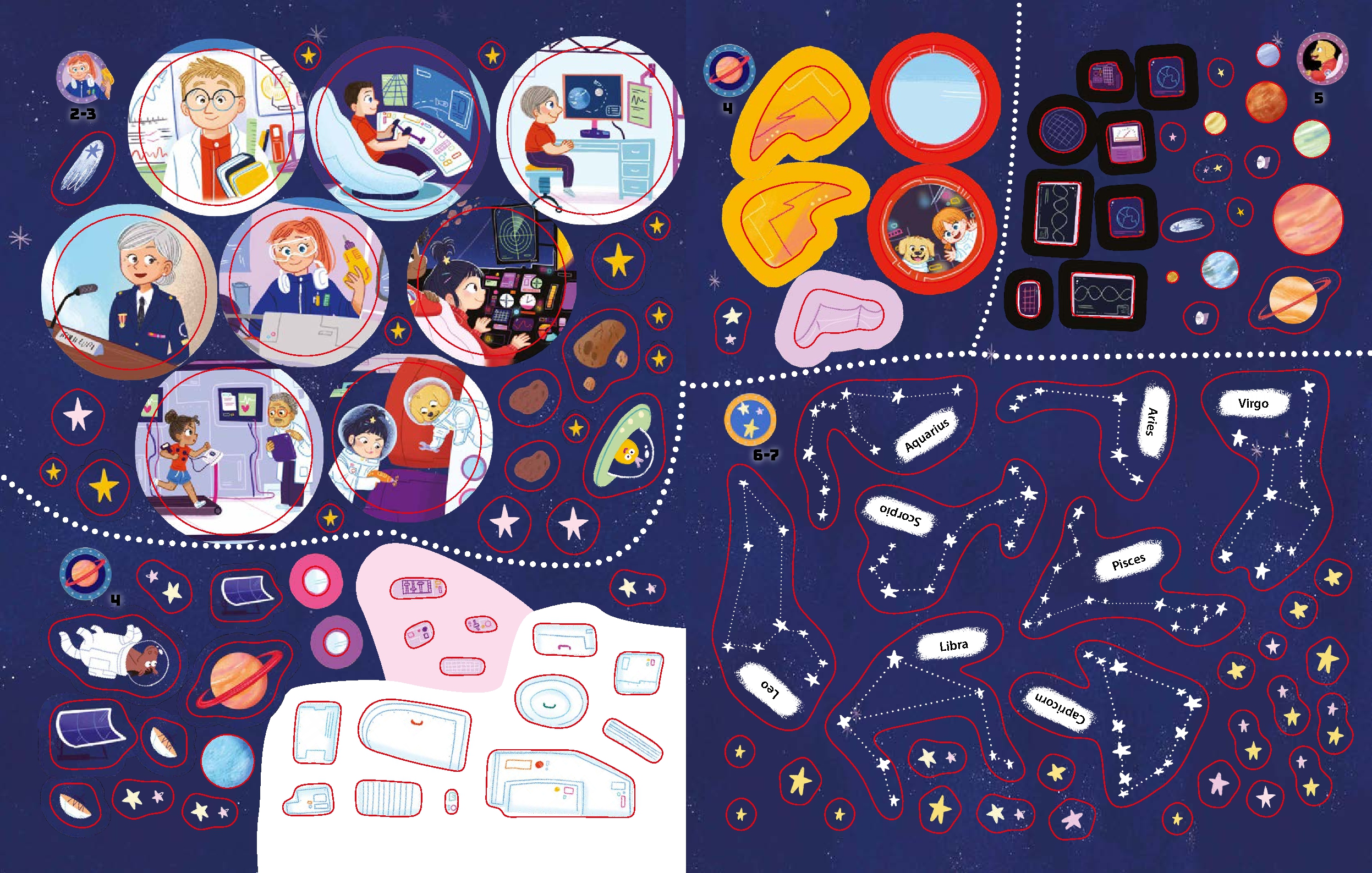 Glow-in-the-Dark Sticker Activity Book: Exploring Space