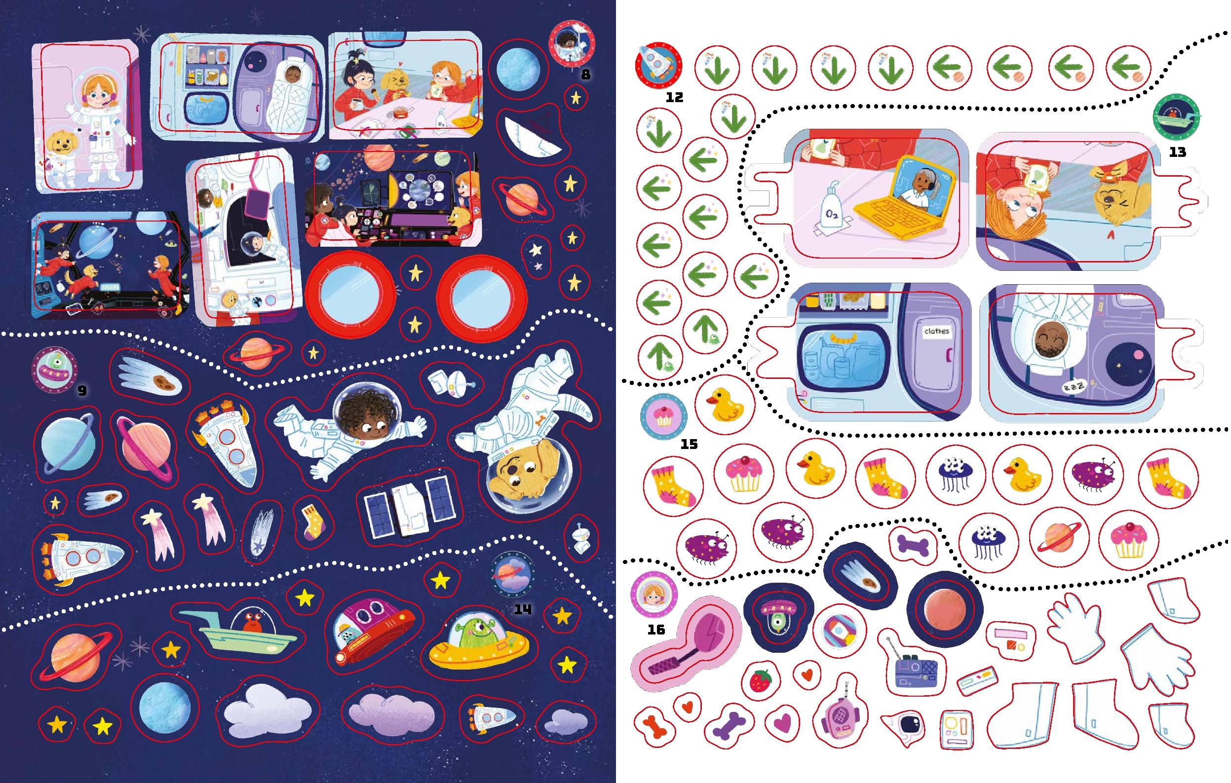 Glow-in-the-Dark Sticker Activity Book: Exploring Space