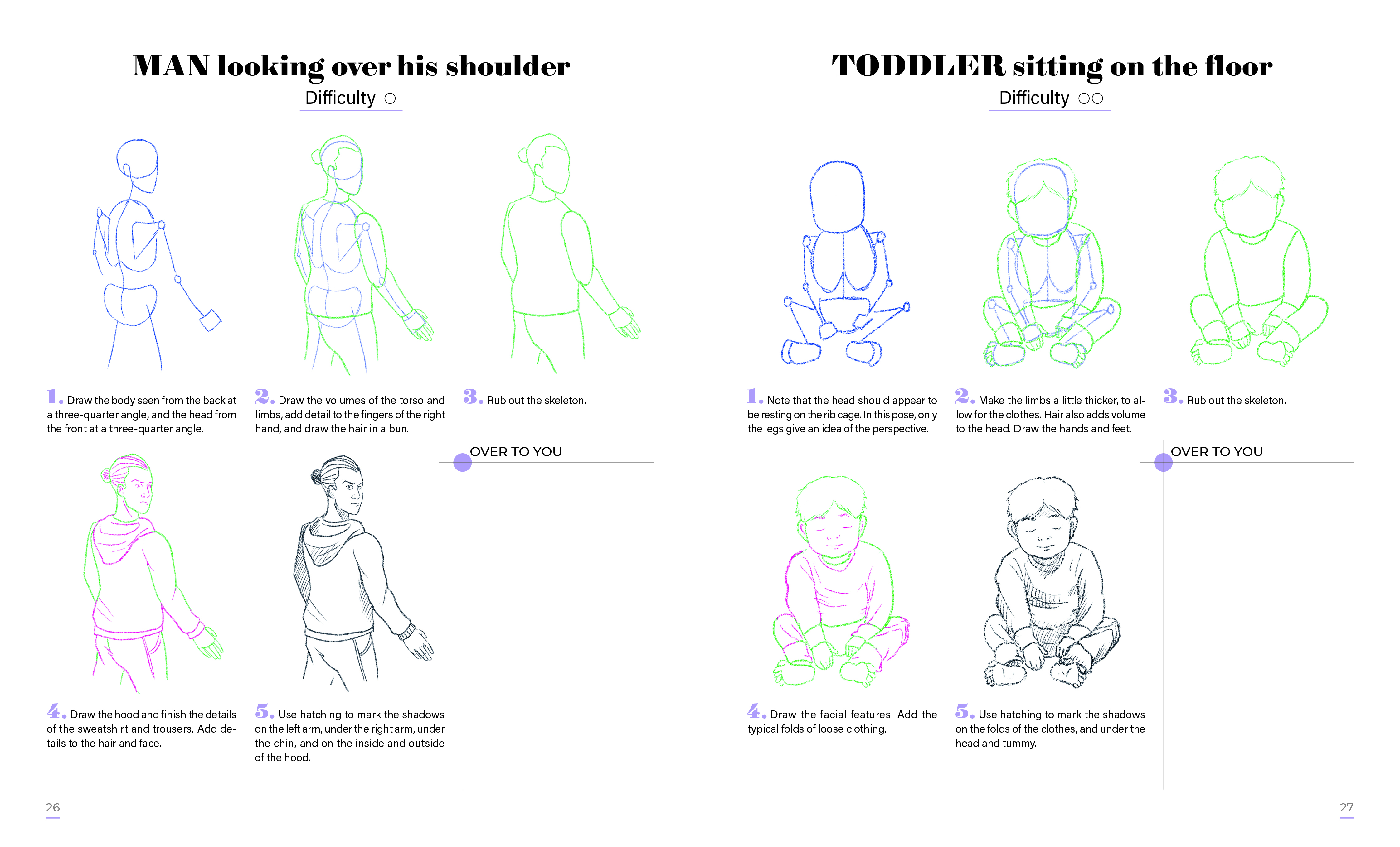 Learn to Draw Characters with 50 Models