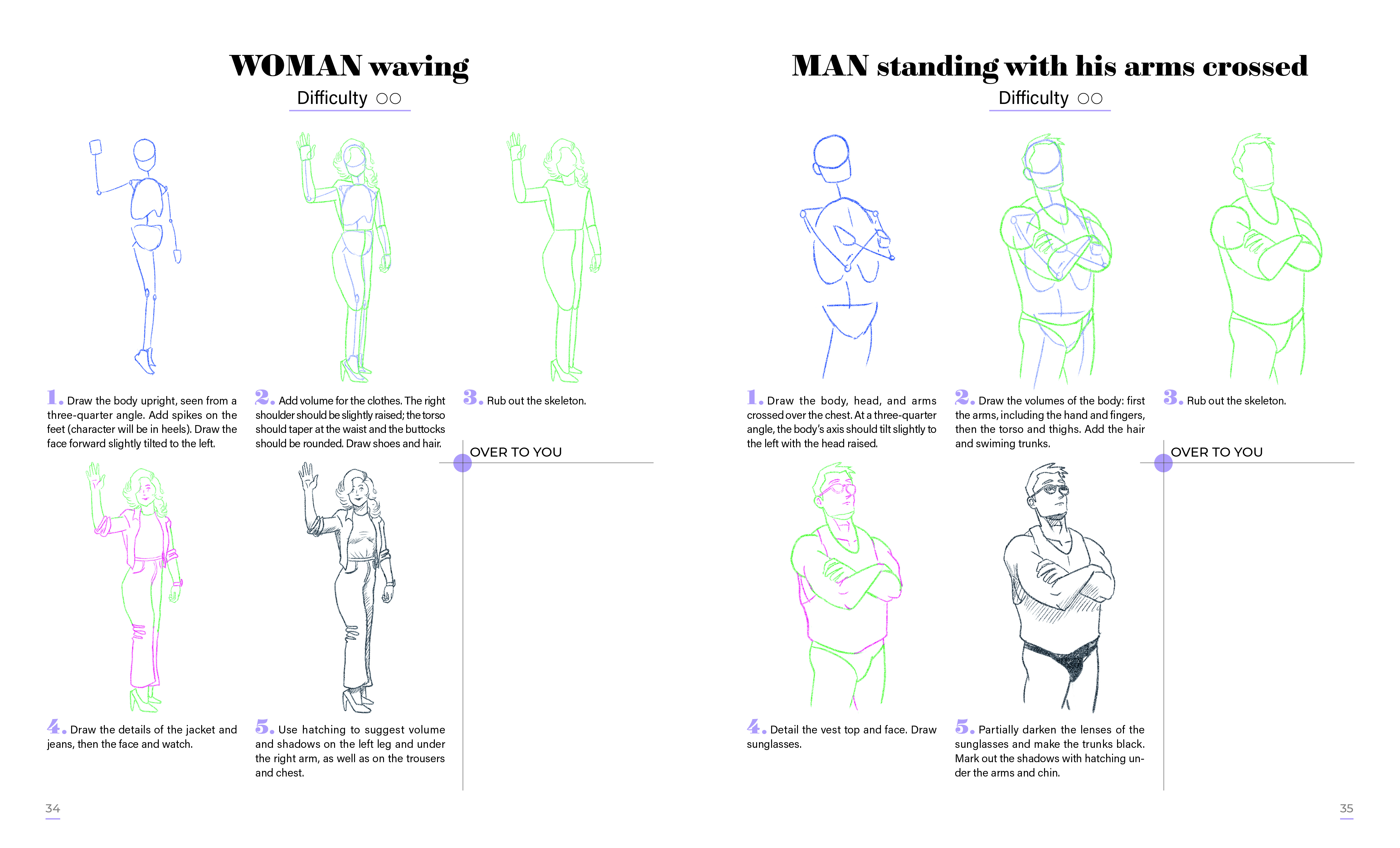 Learn to Draw Characters with 50 Models