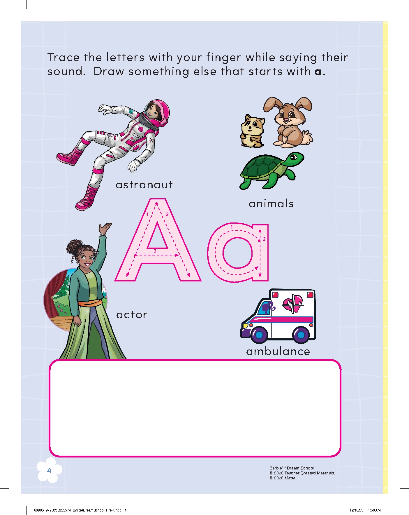 Barbie Dream School PreK Workbook