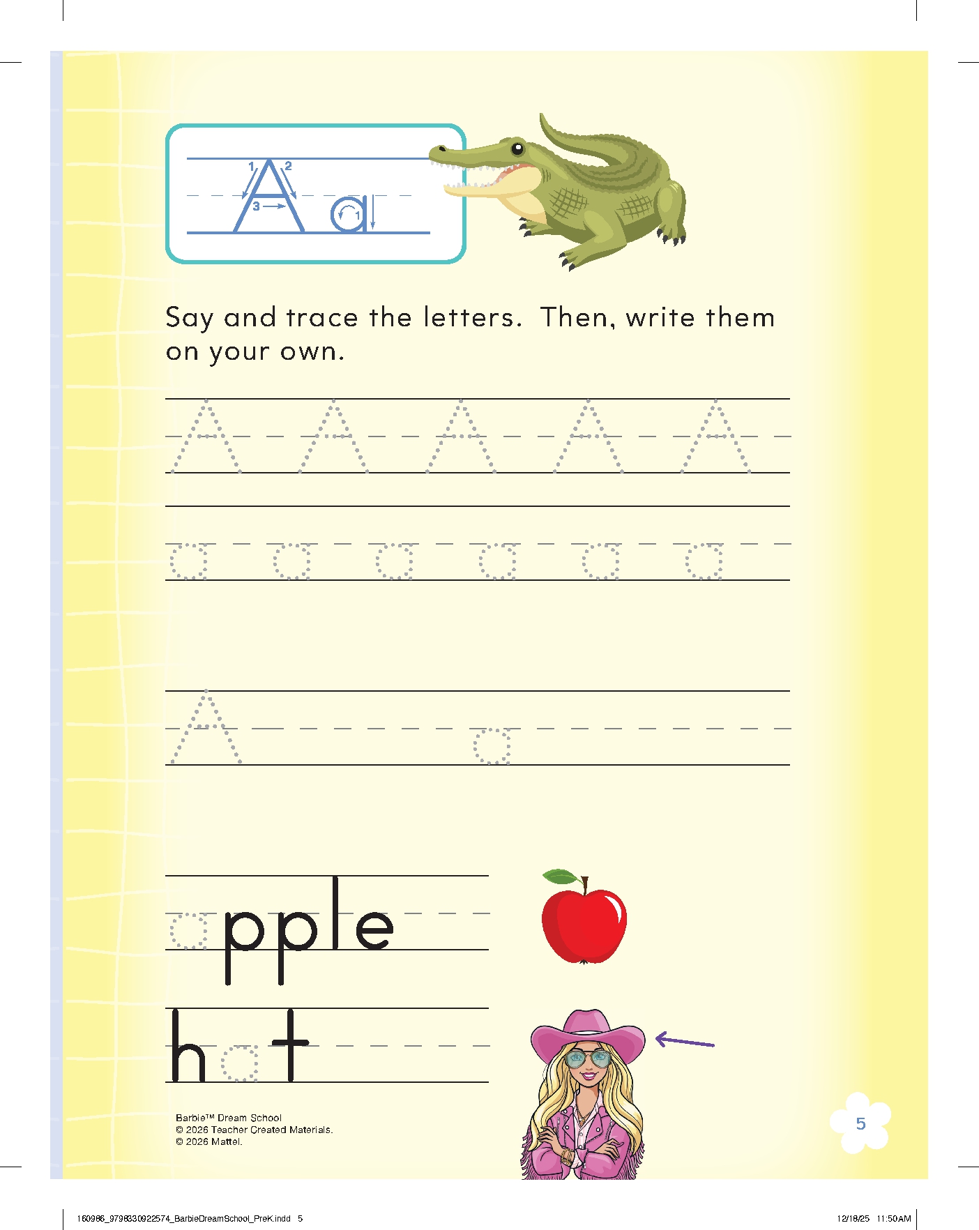 Barbie Dream School PreK Workbook