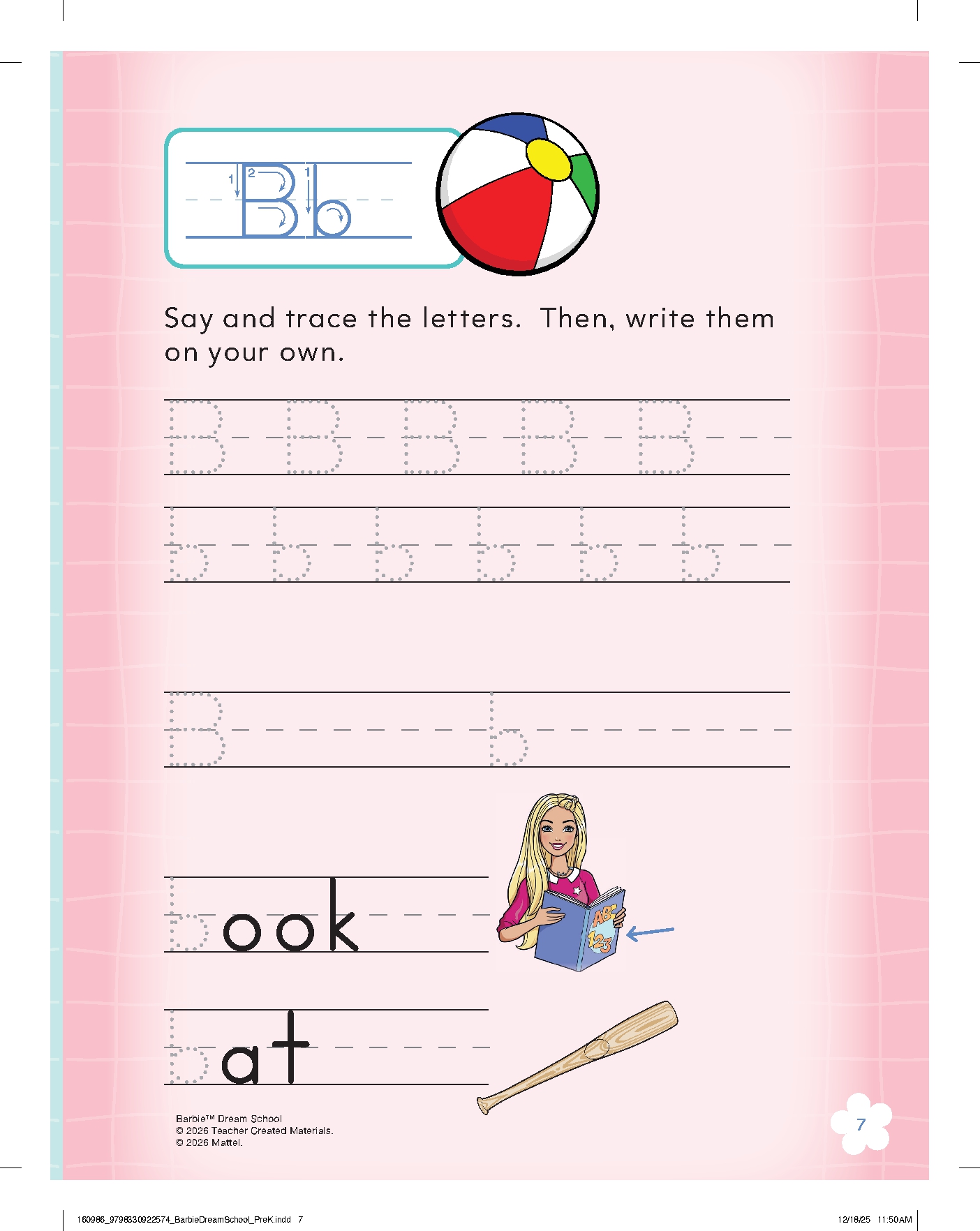 Barbie Dream School PreK Workbook