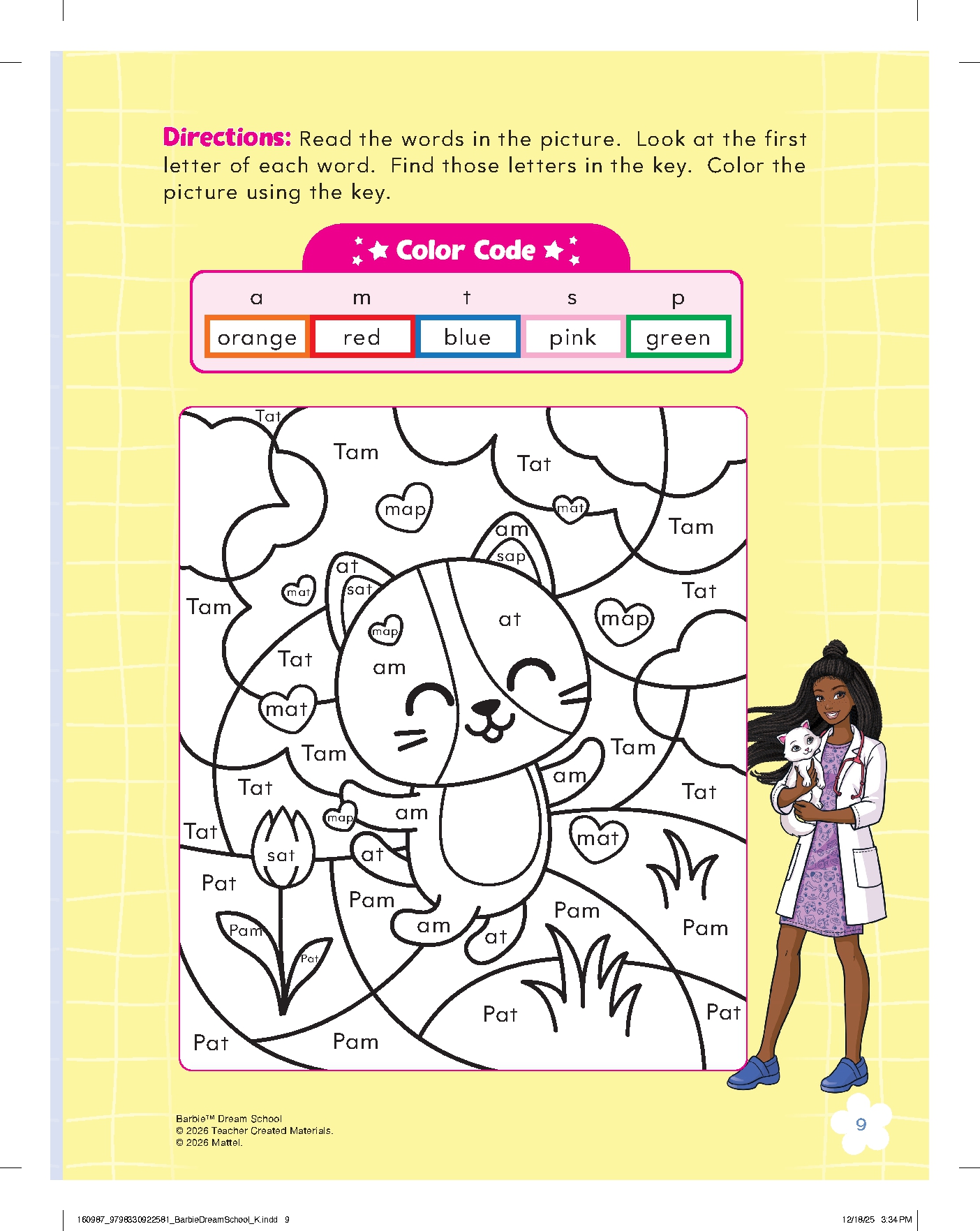 Barbie Dream School Kindergarten Workbook
