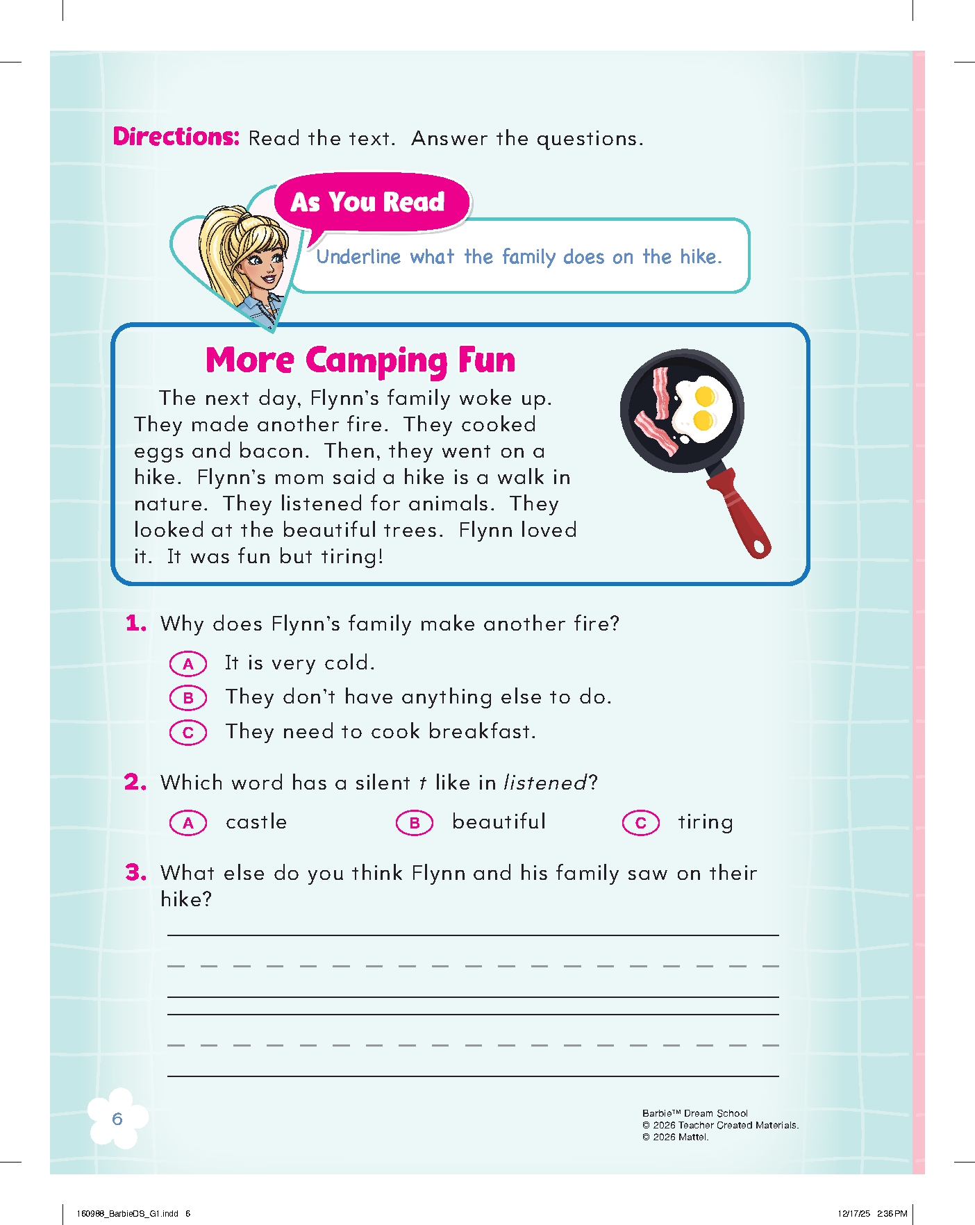 Barbie Dream School Grade 1 Workbook