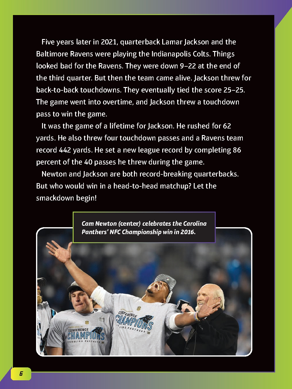 Lamar Jackson vs. Cam Newton