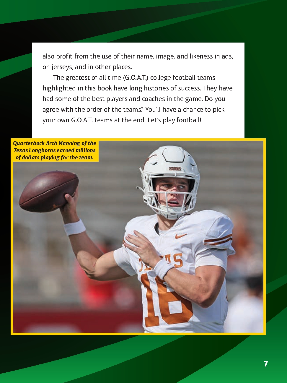 G.O.A.T. College Football Teams