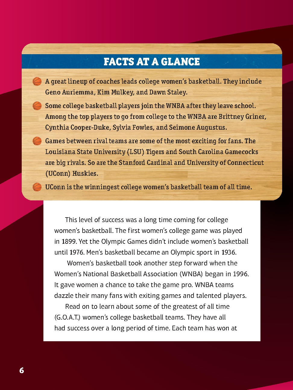 G.O.A.T. College Women's Basketball Teams