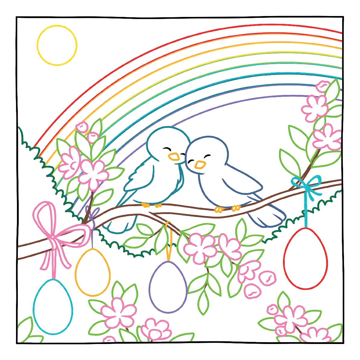 Magic Paper Coloring Book: Easter Bunny and Friends