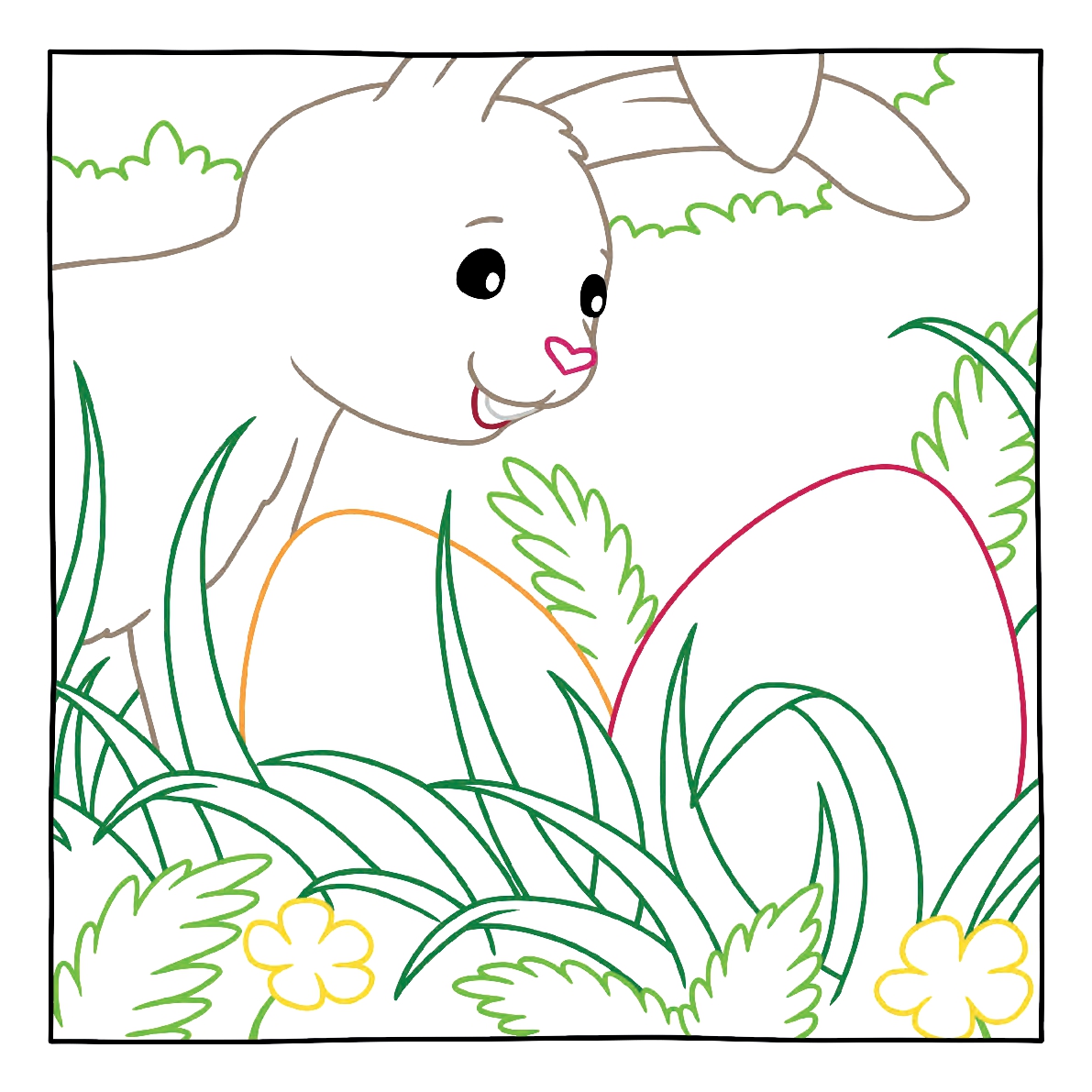 Magic Paper Coloring Book: Easter Bunny and Friends