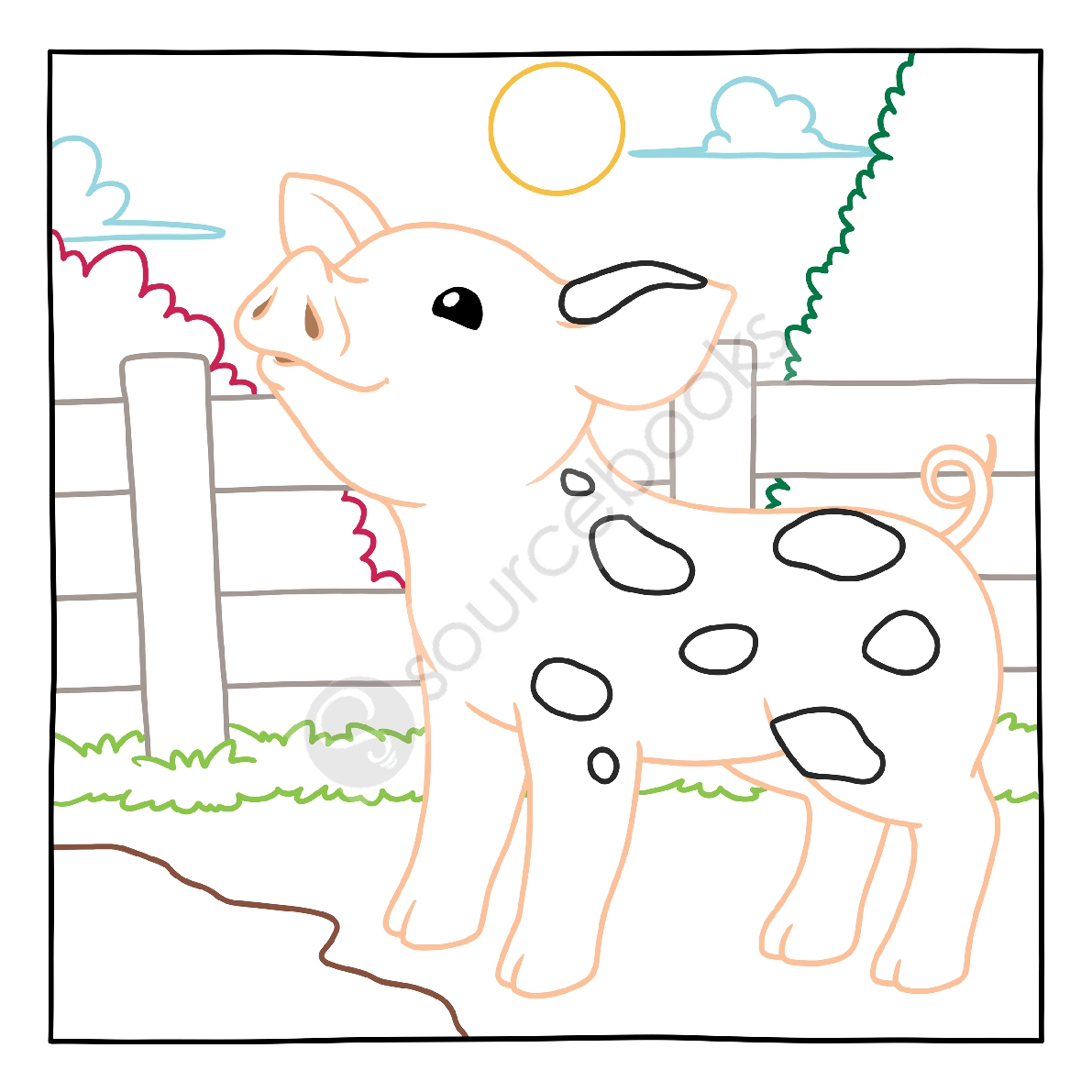Magic Paper Coloring Book: Baby Animals