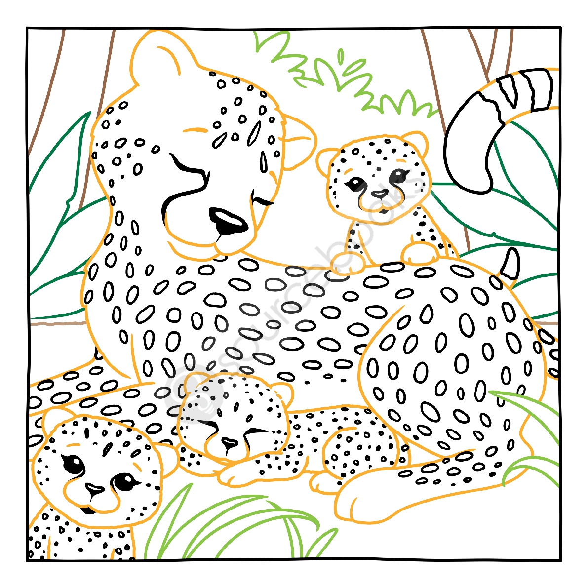 Magic Paper Coloring Book: Baby Animals