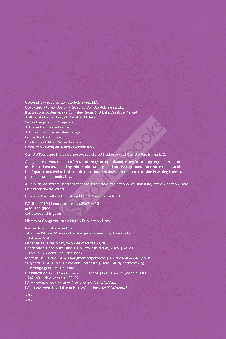 The Bible in 52 Weeks for Teen Girls