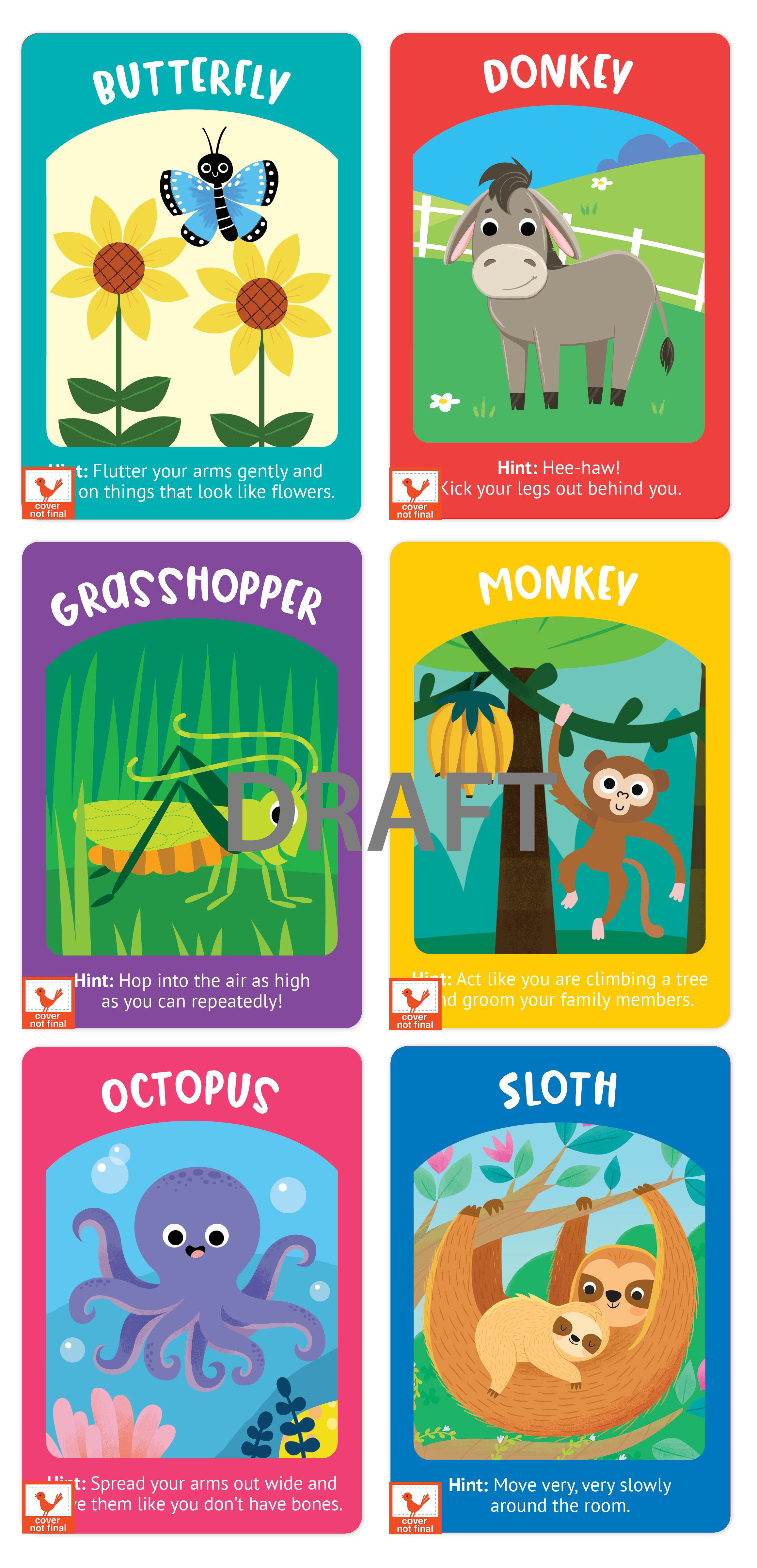 Animal Charades Card Game for Kids