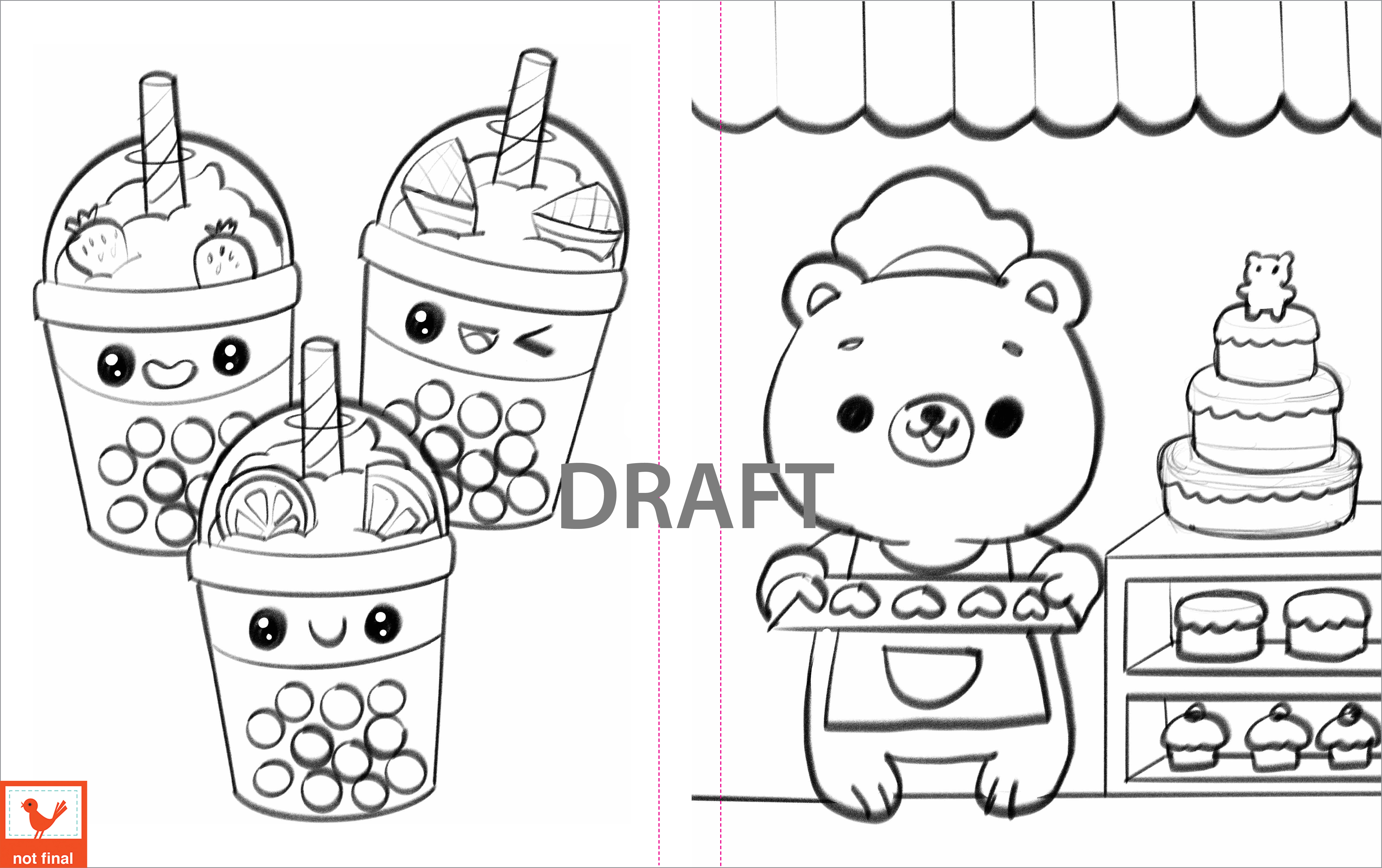 Totally Awesome Too Cute Coloring Book with Stickers