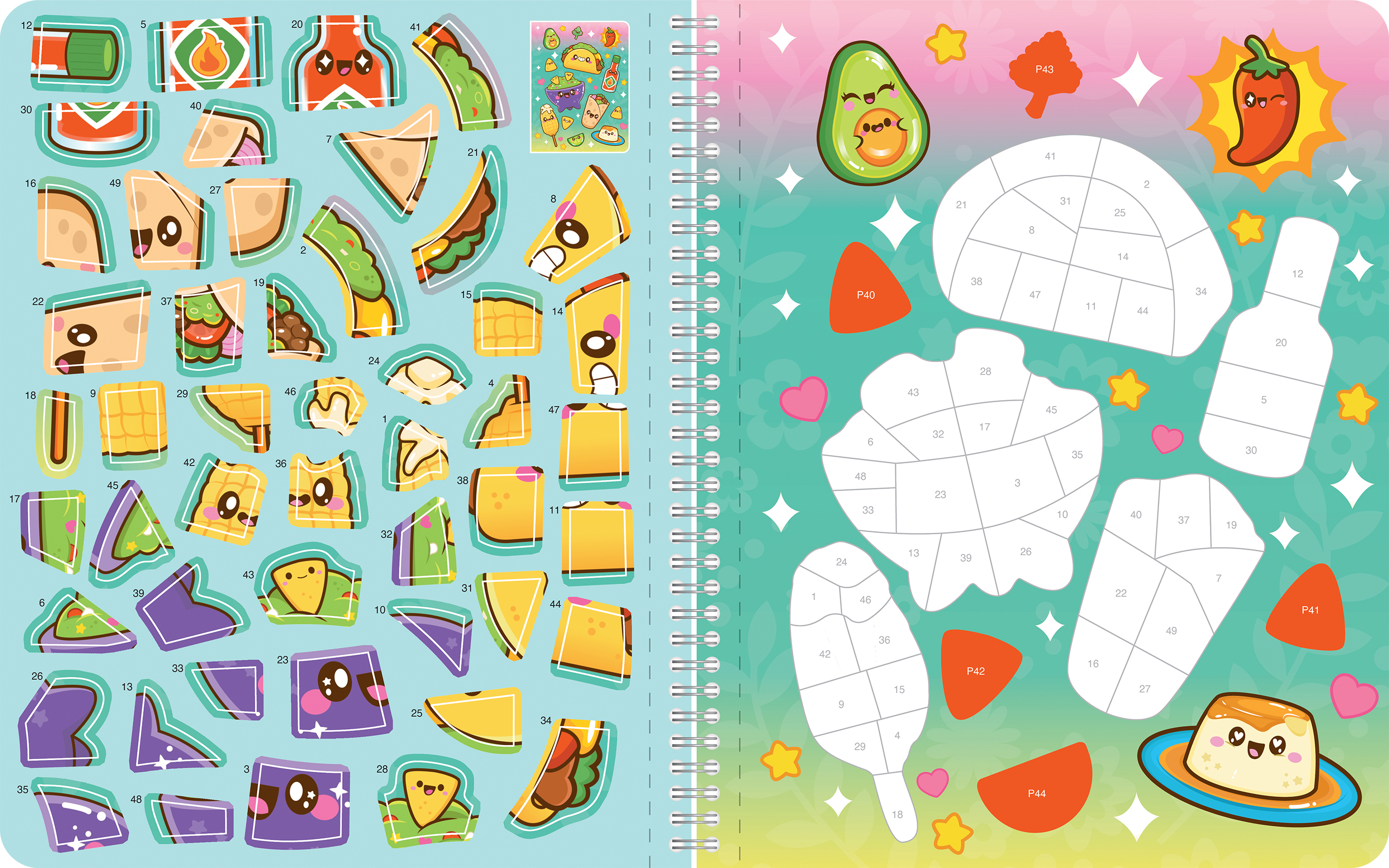 Sticker by Number So Yummy with Puffy Stickers