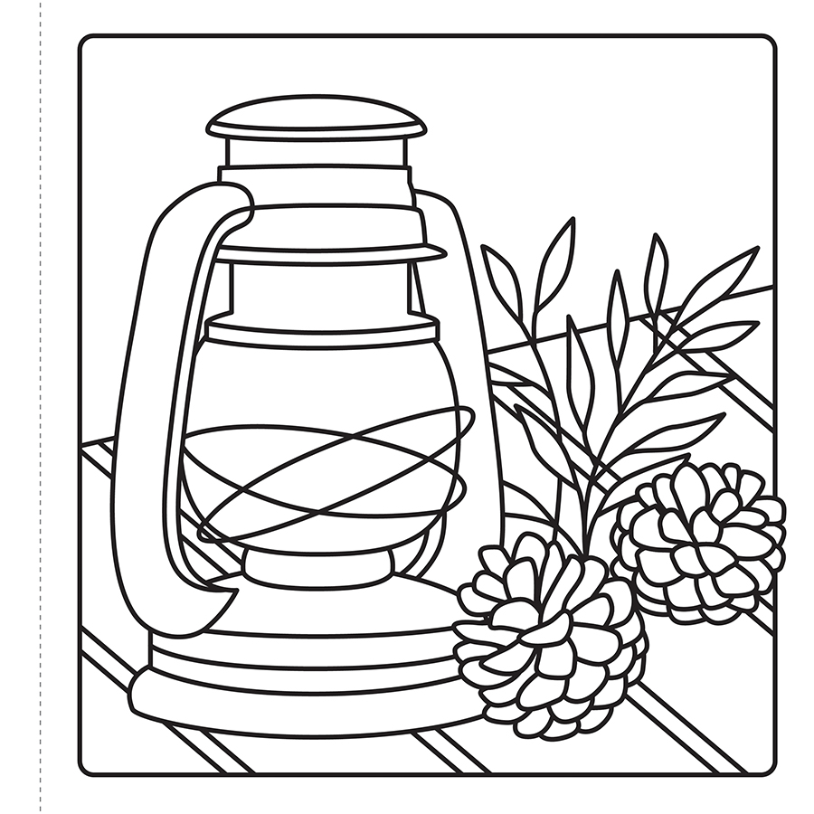 Cozy Coloring Happy Camper