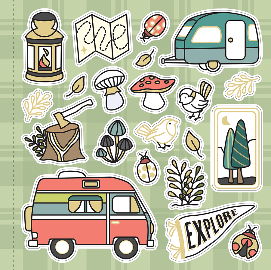 Cozy Coloring Happy Camper