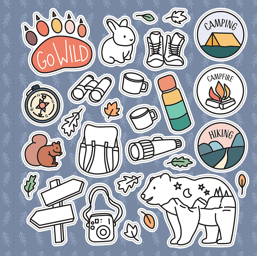 Cozy Coloring Happy Camper