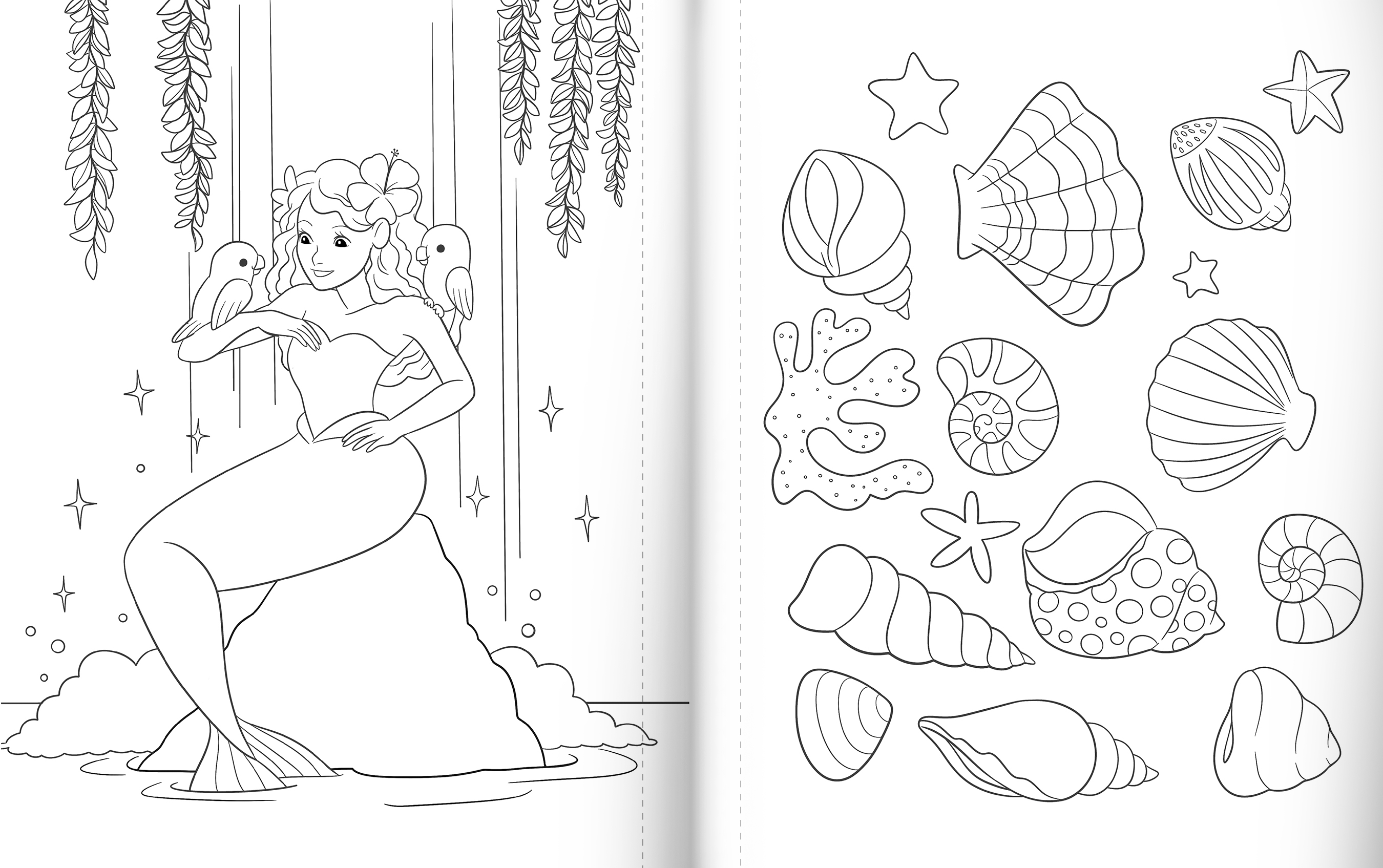 Totally Awesome Mermaid Coloring Book