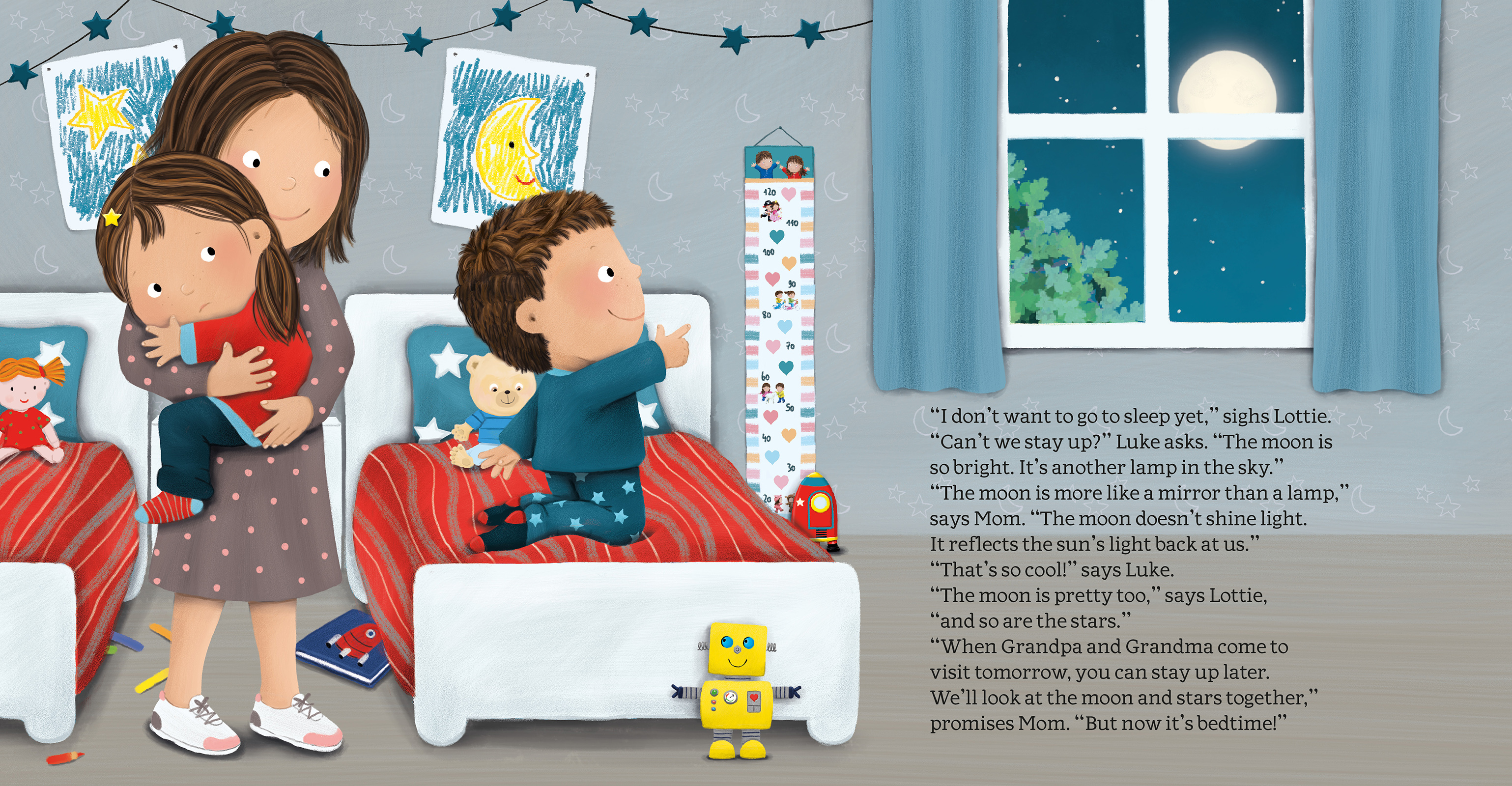Luke and Lottie. The Moon and Stars!
