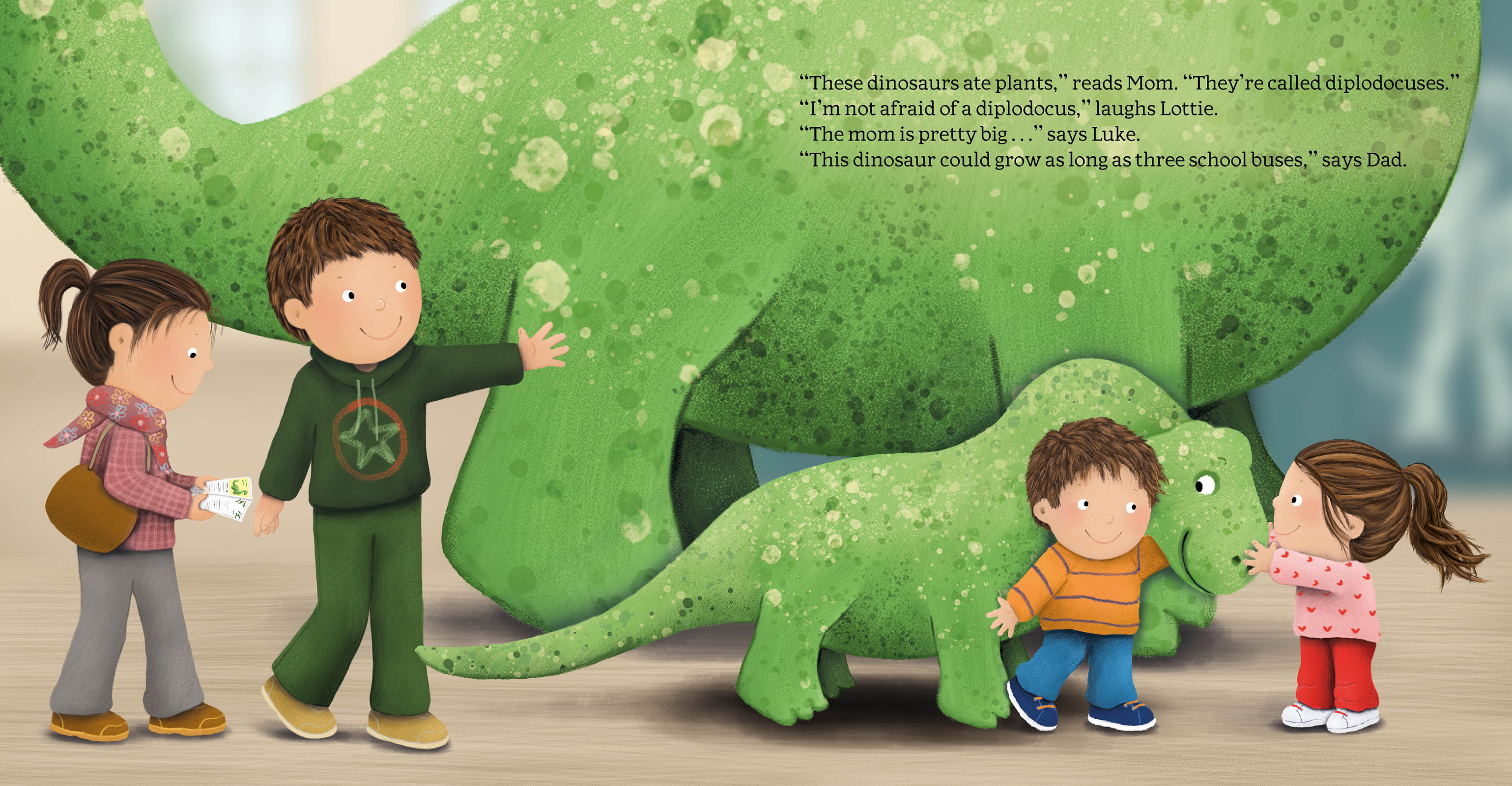Luke and Lottie. The Dinosaur Museum