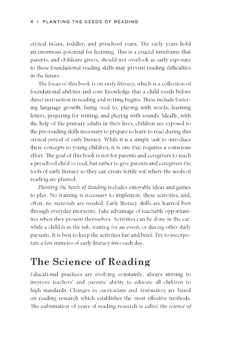 Planting the Seeds of Reading